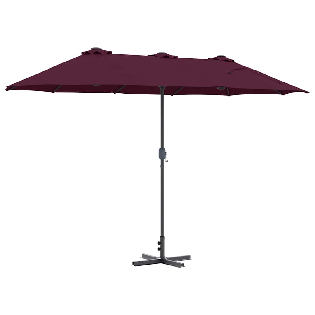 Havesol 370 x 197 x 239 cm Polyester og Aluminium Bordeaux Rød