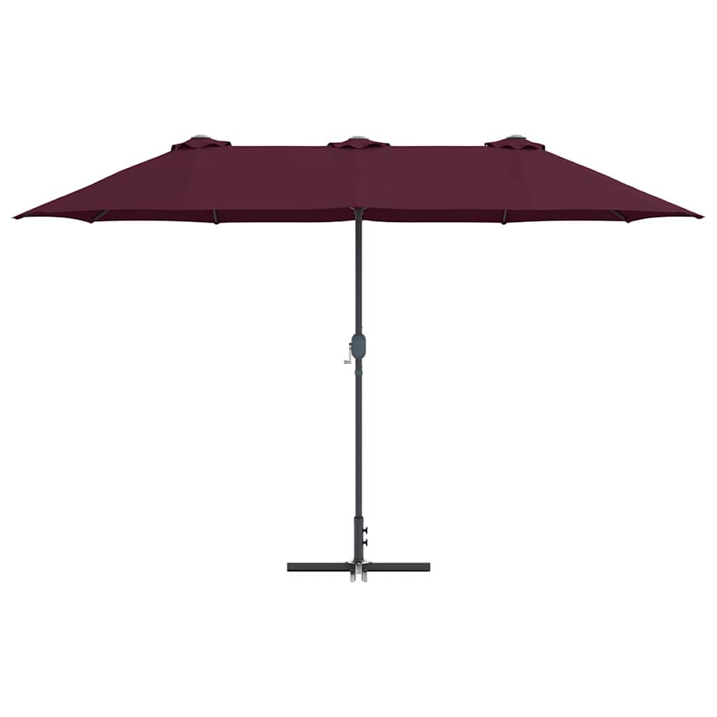 Havesol 370 x 197 x 239 cm Polyester og Aluminium Bordeaux Rød