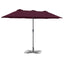 Havesol 370 x 197 x 239 cm Polyester og Aluminium Bordeaux Rød