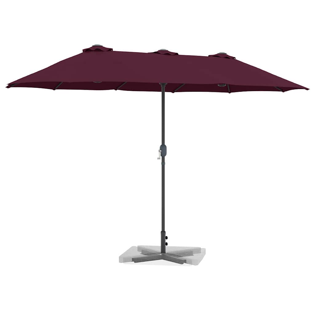 Havesol 370 x 197 x 239 cm Polyester og Aluminium Bordeaux Rød