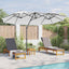 Parasol Sandfarvet 372 x 198 x 243 cm Polyester og Aluminium