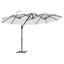 Parasol Sandfarvet 372 x 198 x 243 cm Polyester og Aluminium