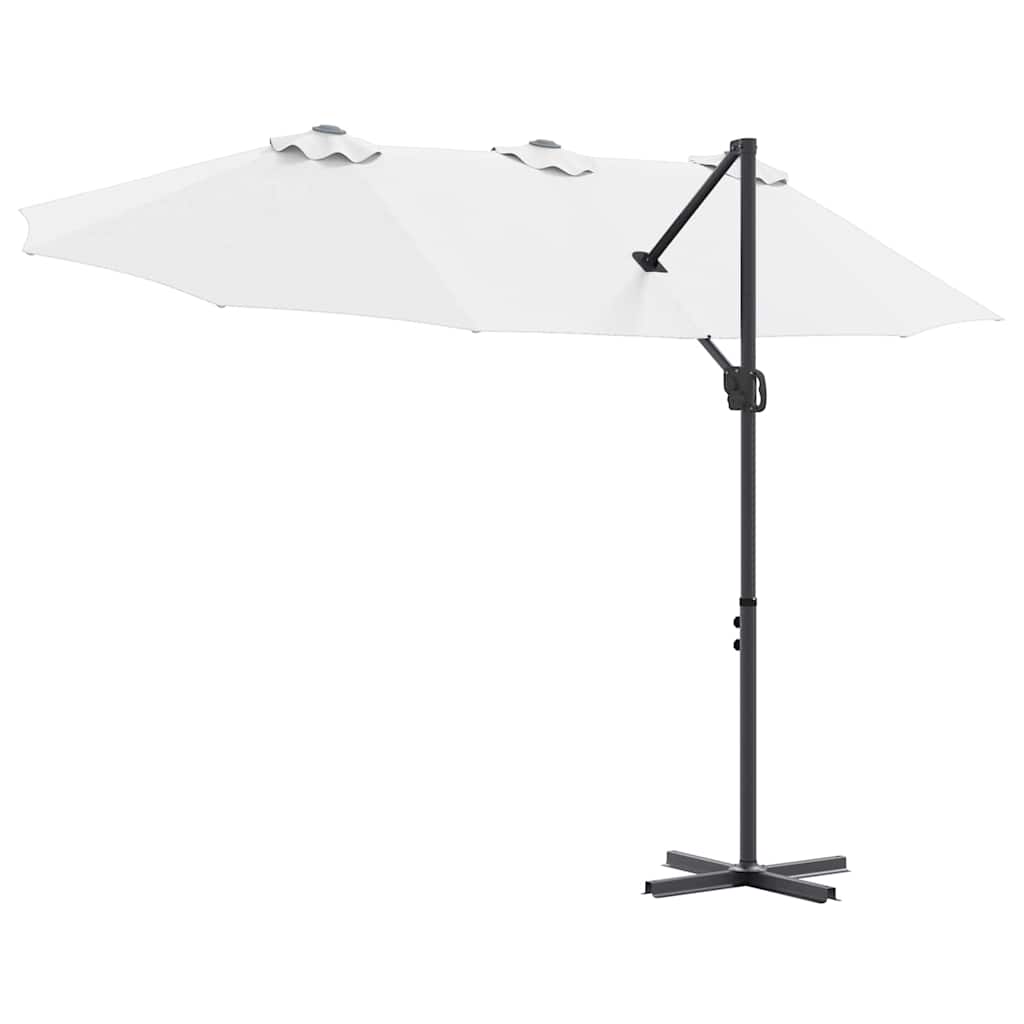 Parasol Sandfarvet 372 x 198 x 243 cm Polyester og Aluminium