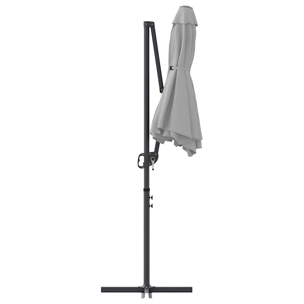 Parasol Sandfarvet 372 x 198 x 243 cm Polyester og Aluminium