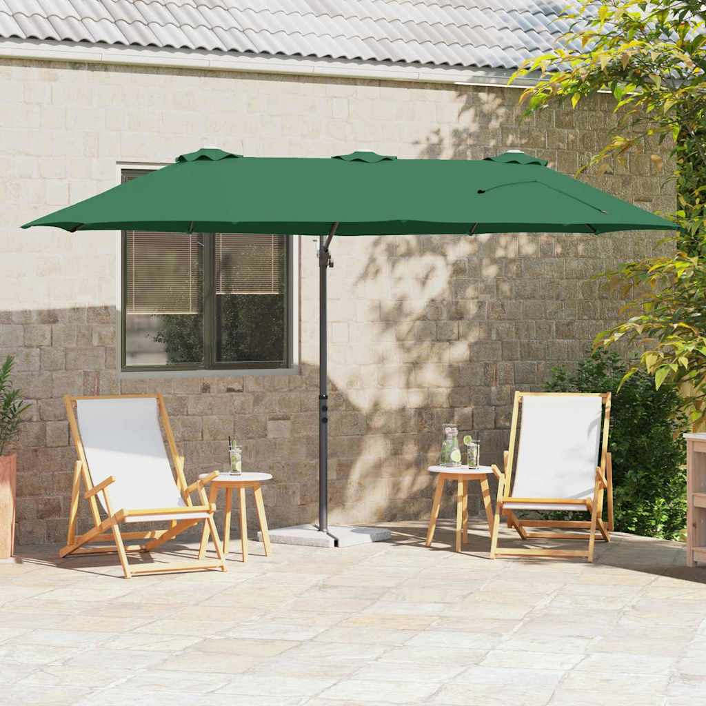 Parasol Grøn 372 x 198 x 243 cm Polyester og Aluminium