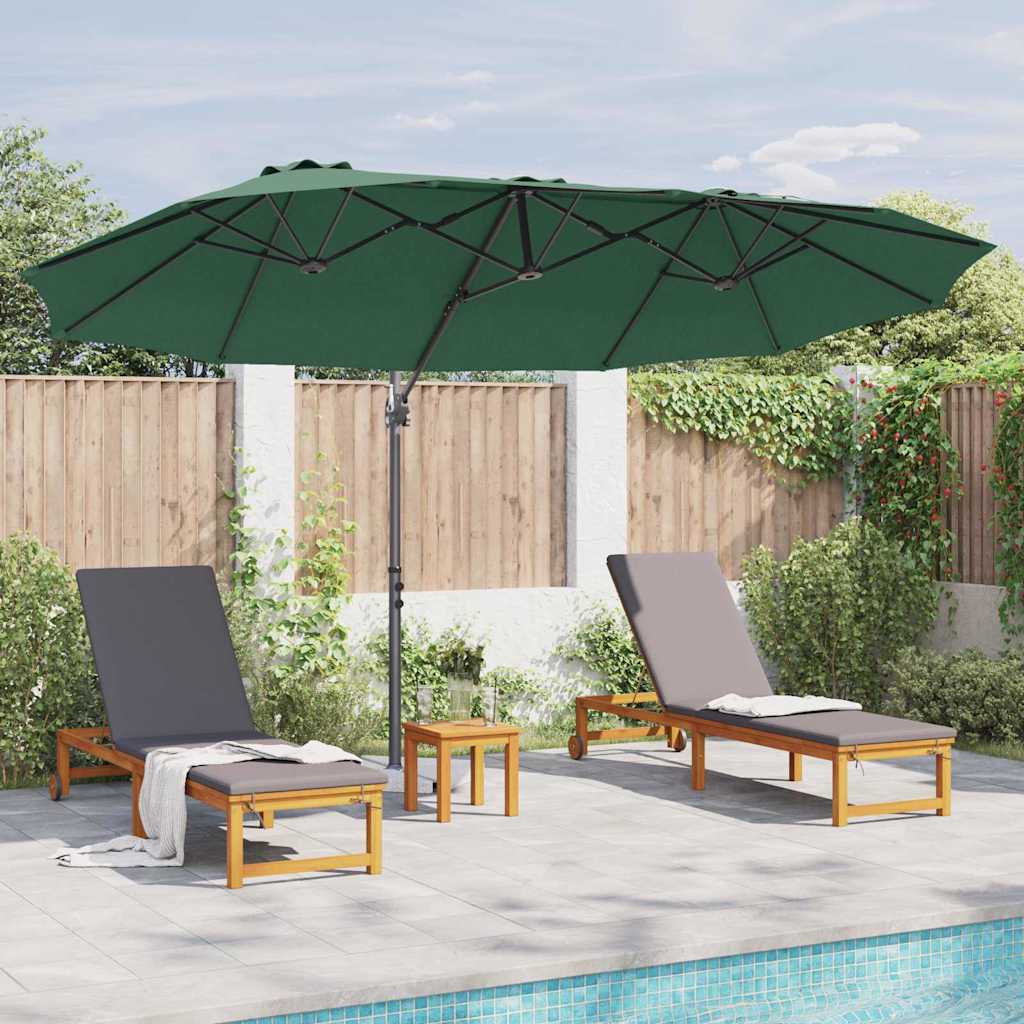 Parasol Grøn 372 x 198 x 243 cm Polyester og Aluminium