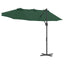 Parasol Grøn 372 x 198 x 243 cm Polyester og Aluminium