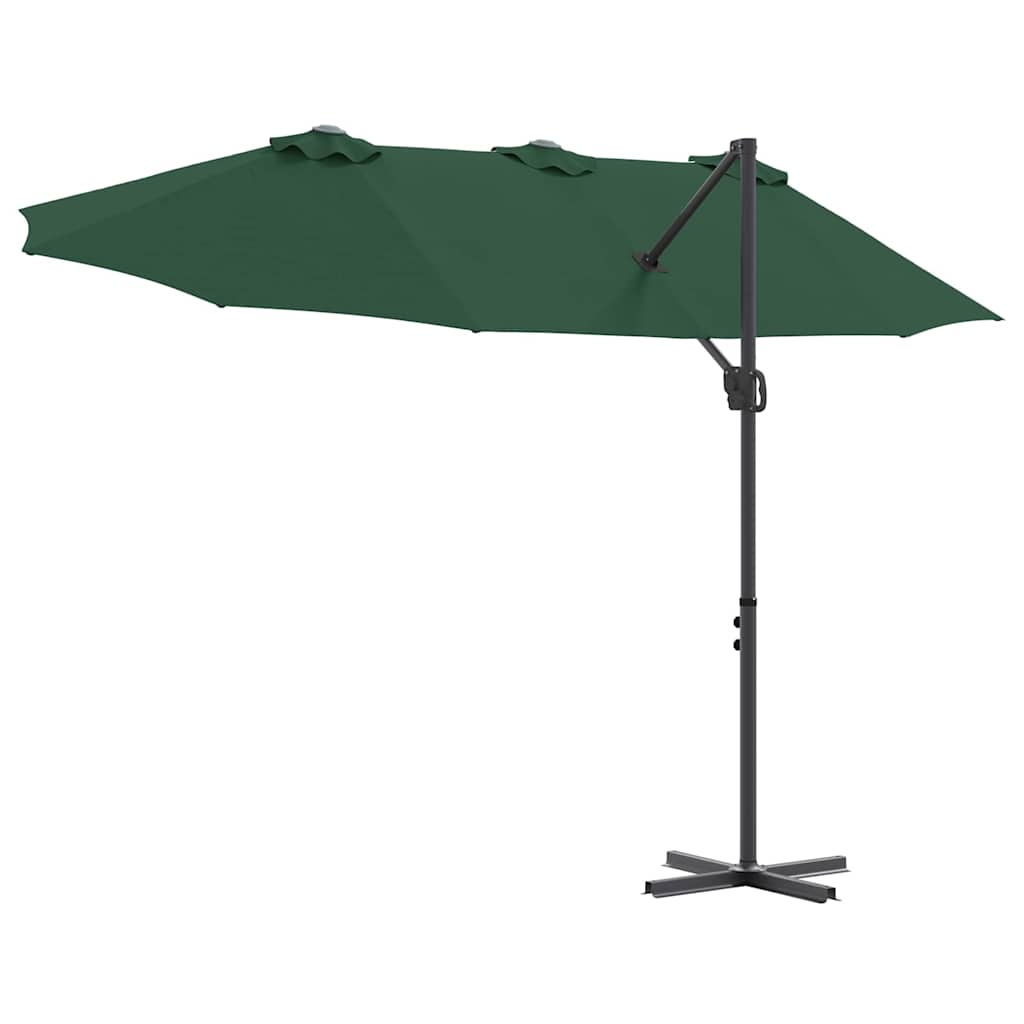 Parasol Grøn 372 x 198 x 243 cm Polyester og Aluminium