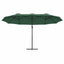 Parasol Grøn 372 x 198 x 243 cm Polyester og Aluminium