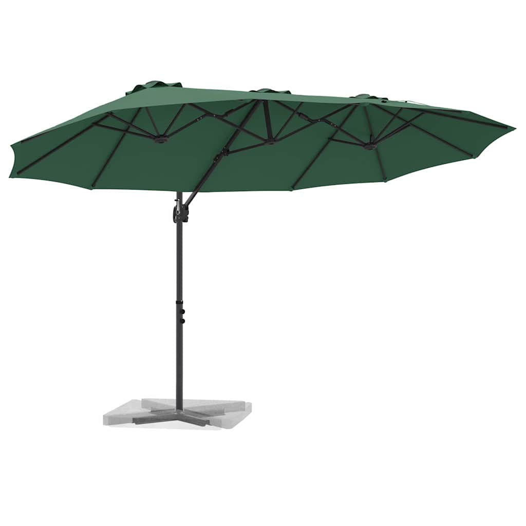 Parasol Grøn 372 x 198 x 243 cm Polyester og Aluminium
