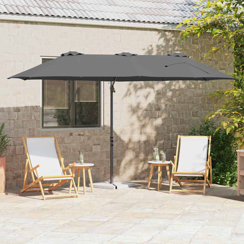 Parasol Antracit 372 x 198 x 243 cm Polyester og Aluminium