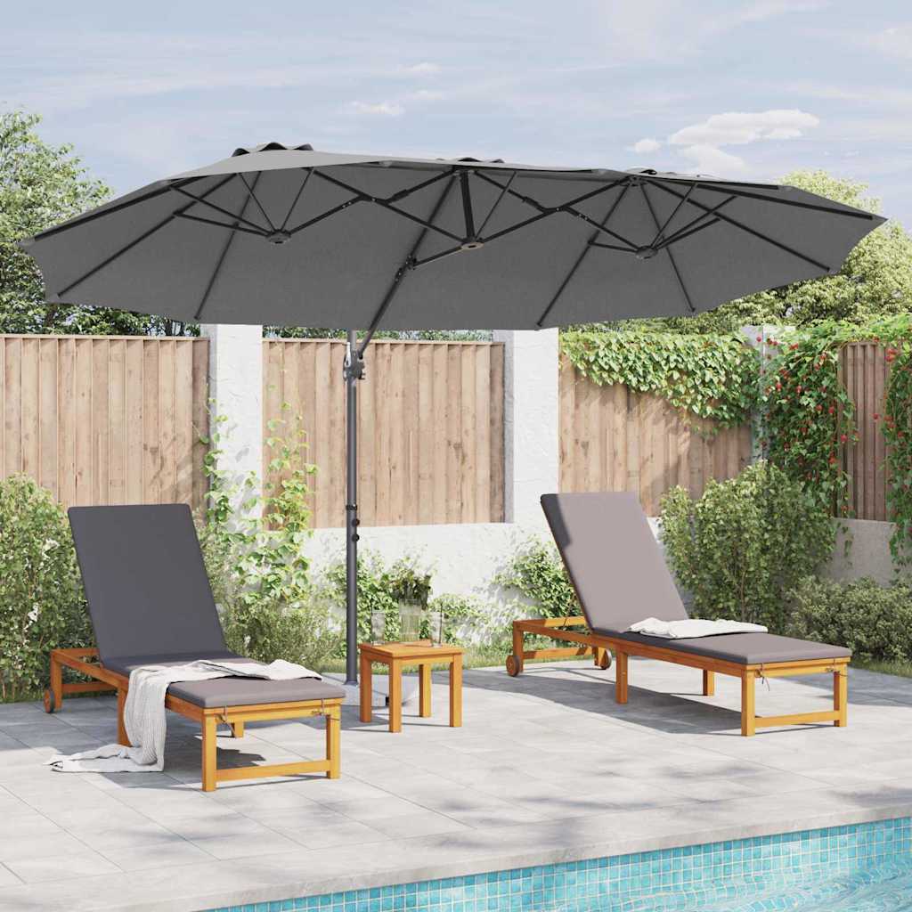 Parasol Antracit 372 x 198 x 243 cm Polyester og Aluminium