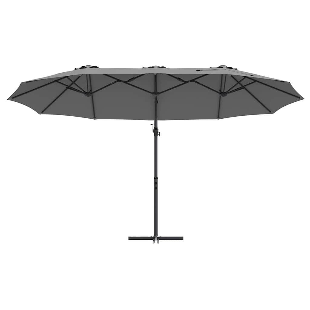 Parasol Antracit 372 x 198 x 243 cm Polyester og Aluminium