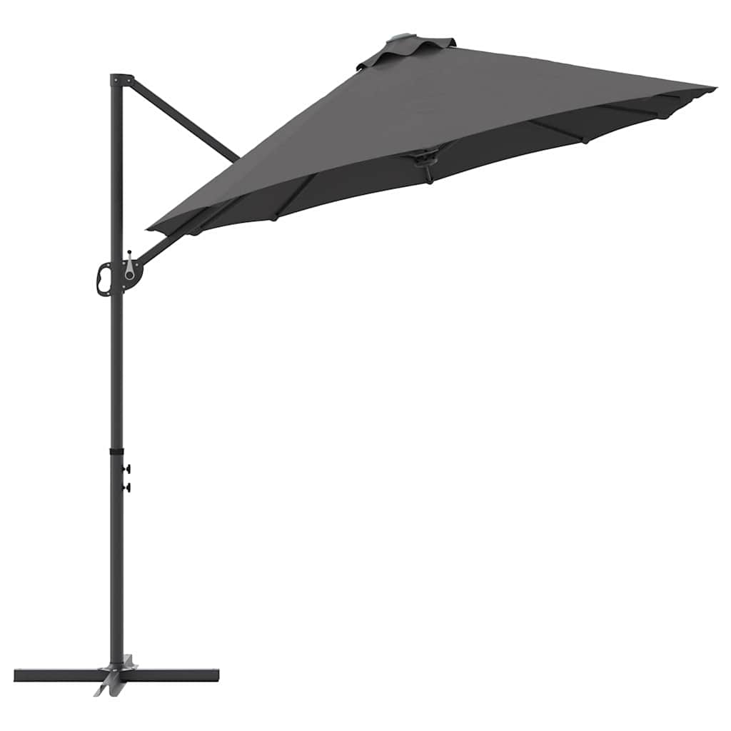 Parasol Antracit 372 x 198 x 243 cm Polyester og Aluminium