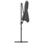 Parasol Antracit 372 x 198 x 243 cm Polyester og Aluminium