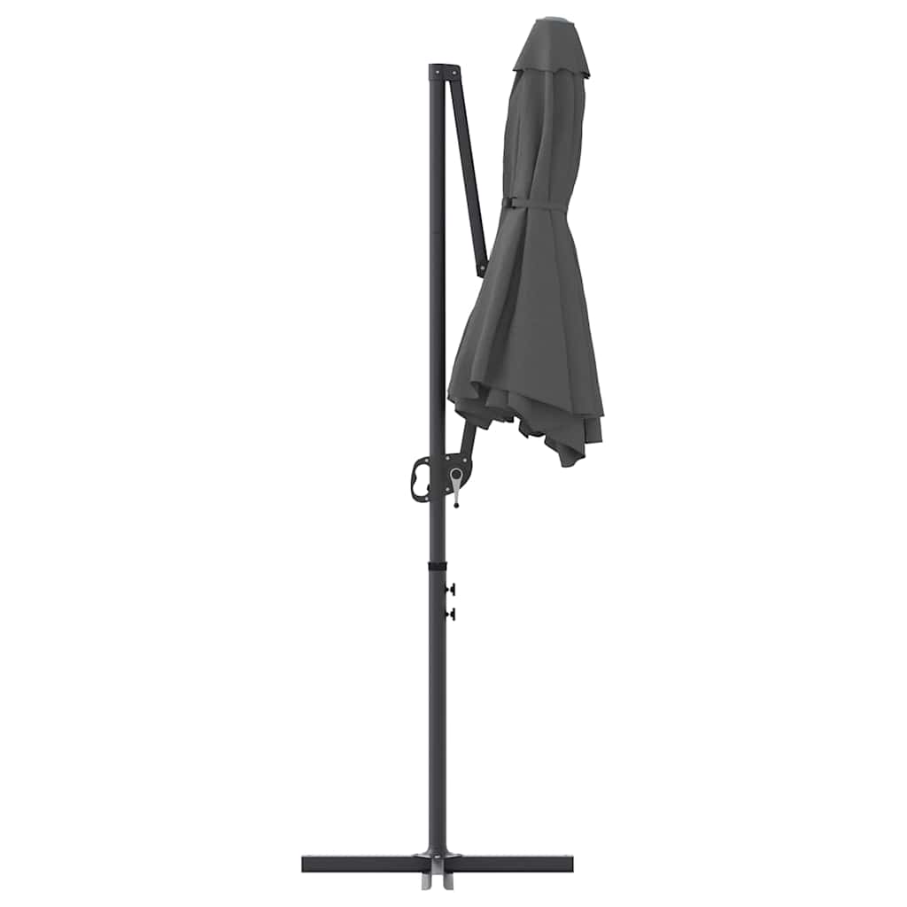 Parasol Antracit 372 x 198 x 243 cm Polyester og Aluminium