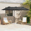 Parasol Sort 372 x 198 x 243 cm Polyester og Aluminium
