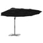 Parasol Sort 372 x 198 x 243 cm Polyester og Aluminium