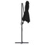 Parasol Sort 372 x 198 x 243 cm Polyester og Aluminium