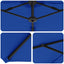 Parasol 372 x 198 x 243 cm Polyester og Aluminium Azurblå
