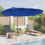 Parasol 372 x 198 x 243 cm Polyester og Aluminium Azurblå