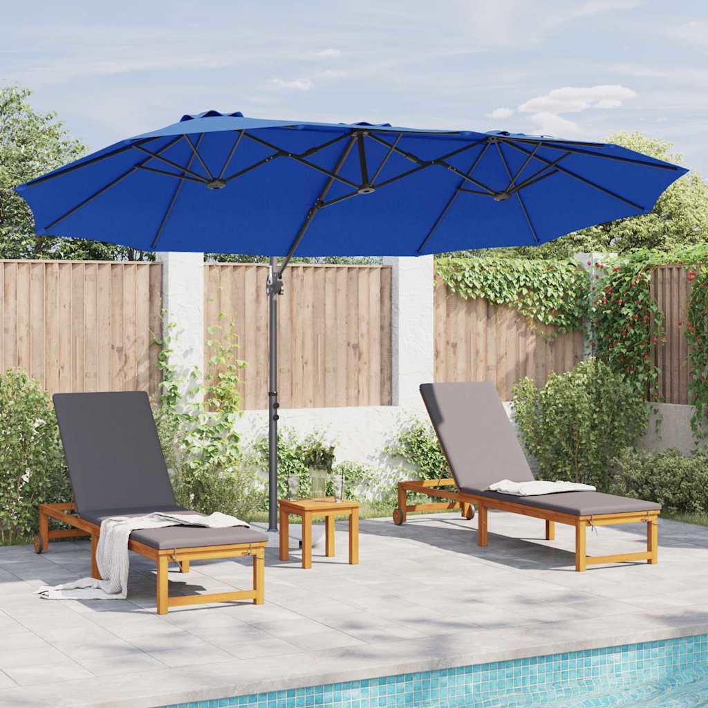 Parasol 372 x 198 x 243 cm Polyester og Aluminium Azurblå