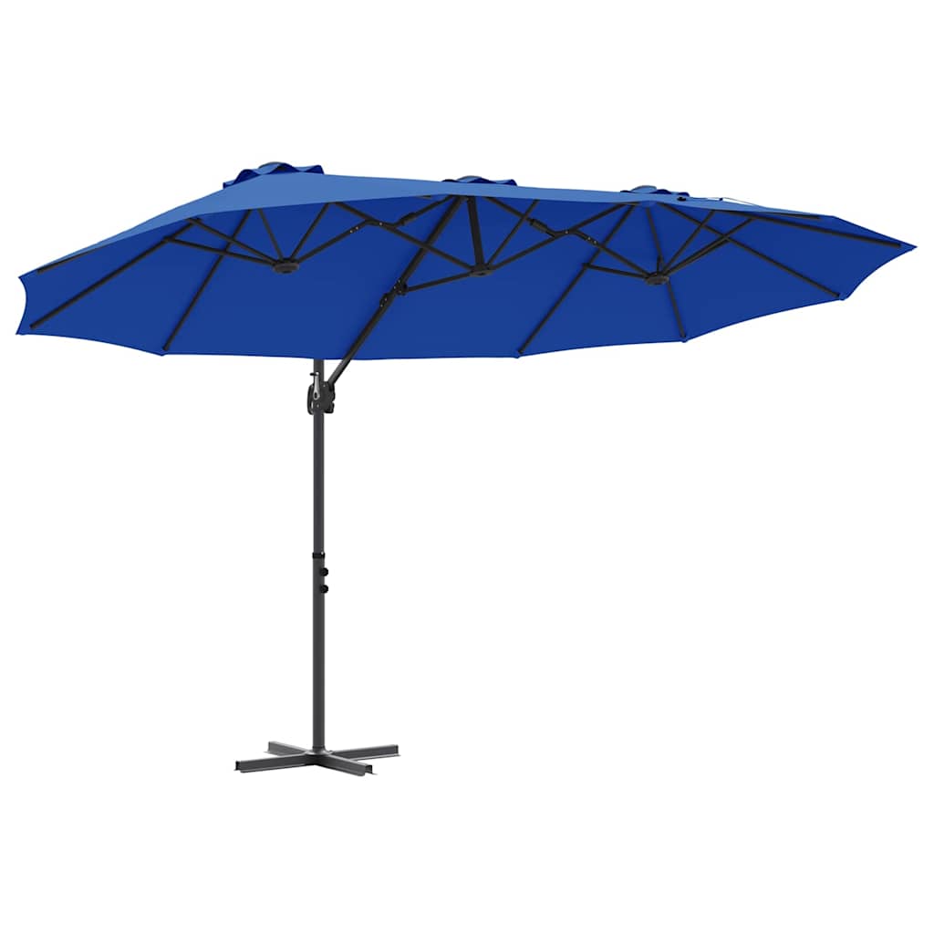 Parasol 372 x 198 x 243 cm Polyester og Aluminium Azurblå