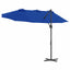 Parasol 372 x 198 x 243 cm Polyester og Aluminium Azurblå