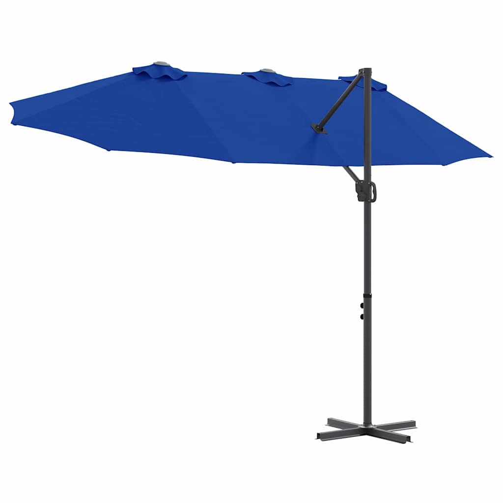 Parasol 372 x 198 x 243 cm Polyester og Aluminium Azurblå