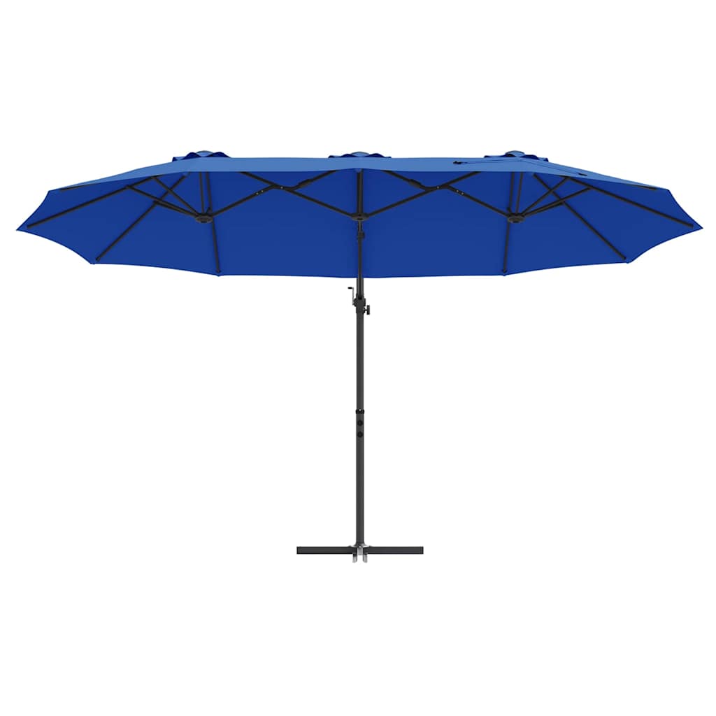 Parasol 372 x 198 x 243 cm Polyester og Aluminium Azurblå