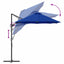 Parasol 372 x 198 x 243 cm Polyester og Aluminium Azurblå