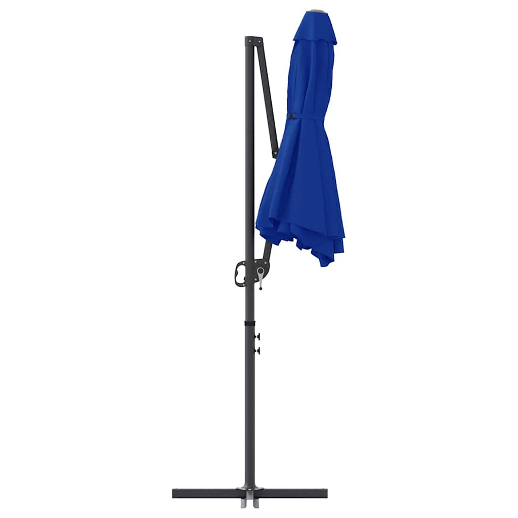 Parasol 372 x 198 x 243 cm Polyester og Aluminium Azurblå