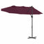 Parasol Bordeaux Rød 372 x 198 x 243 cm Polyester og Aluminium