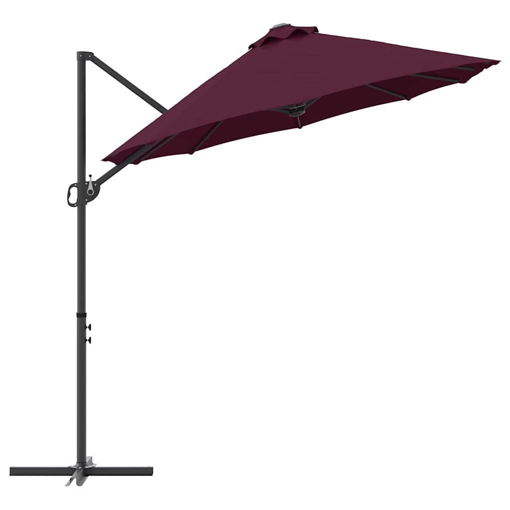 Parasol Bordeaux Rød 372 x 198 x 243 cm Polyester og Aluminium