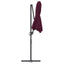 Parasol Bordeaux Rød 372 x 198 x 243 cm Polyester og Aluminium