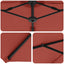 Parasol Terrakotta 372 x 198 x 243 cm Polyester og Aluminium