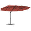 Parasol Terrakotta 372 x 198 x 243 cm Polyester og Aluminium