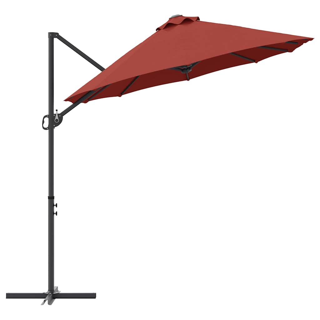 Parasol Terrakotta 372 x 198 x 243 cm Polyester og Aluminium
