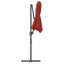 Parasol Terrakotta 372 x 198 x 243 cm Polyester og Aluminium