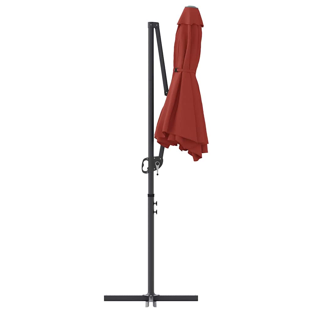 Parasol Terrakotta 372 x 198 x 243 cm Polyester og Aluminium