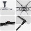Parasol 294 x 294 x 248 cm Polyester og Aluminium Sandfarvet