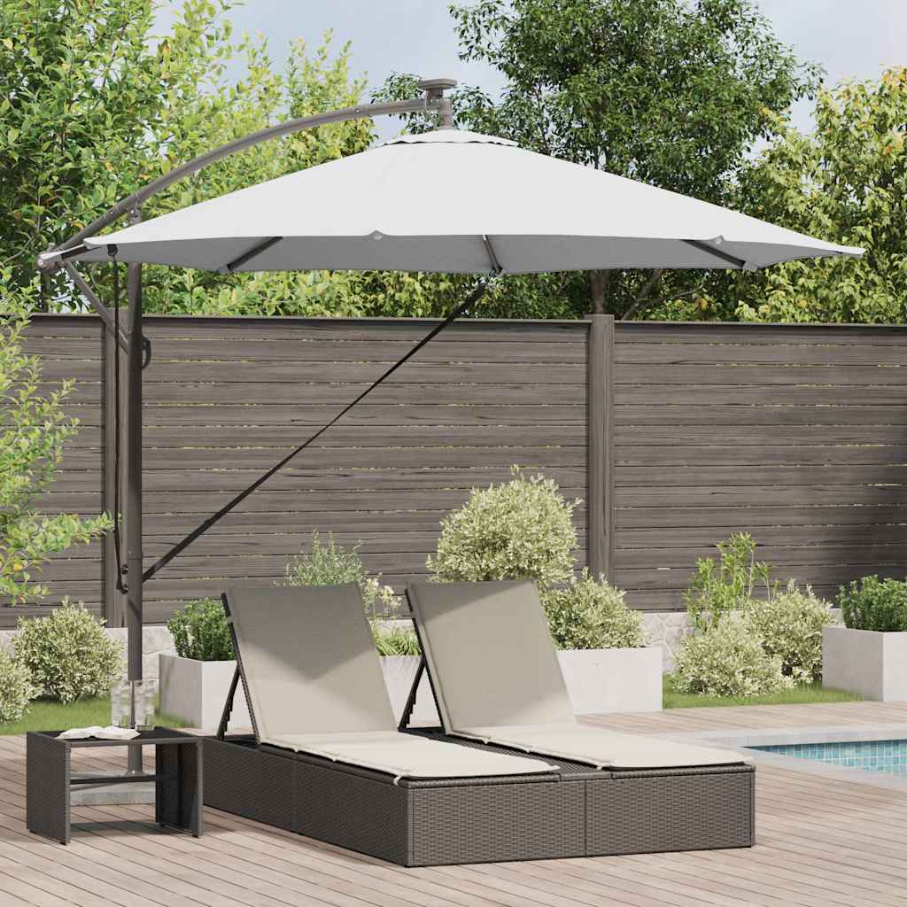Parasol 294 x 294 x 248 cm Polyester og Aluminium Sandfarvet