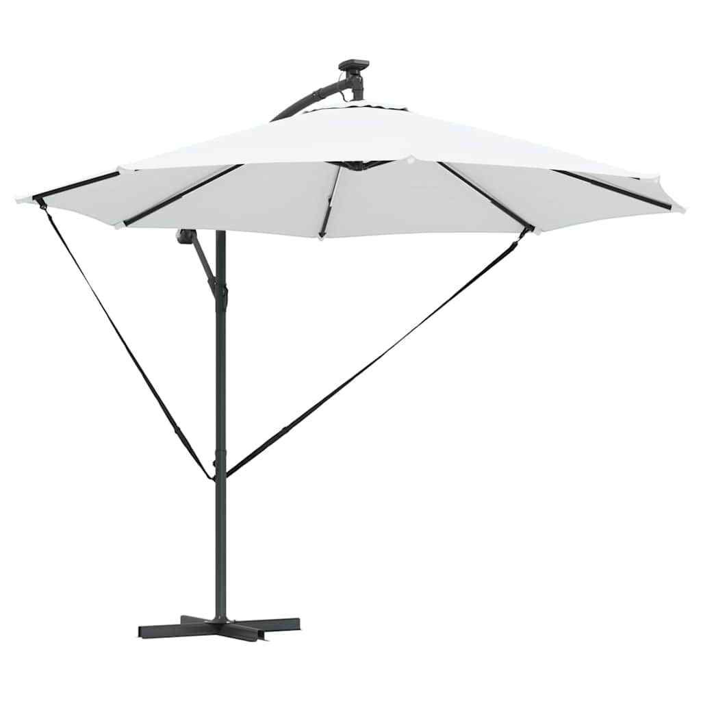 Parasol 294 x 294 x 248 cm Polyester og Aluminium Sandfarvet
