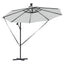 Parasol 294 x 294 x 248 cm Polyester og Aluminium Sandfarvet