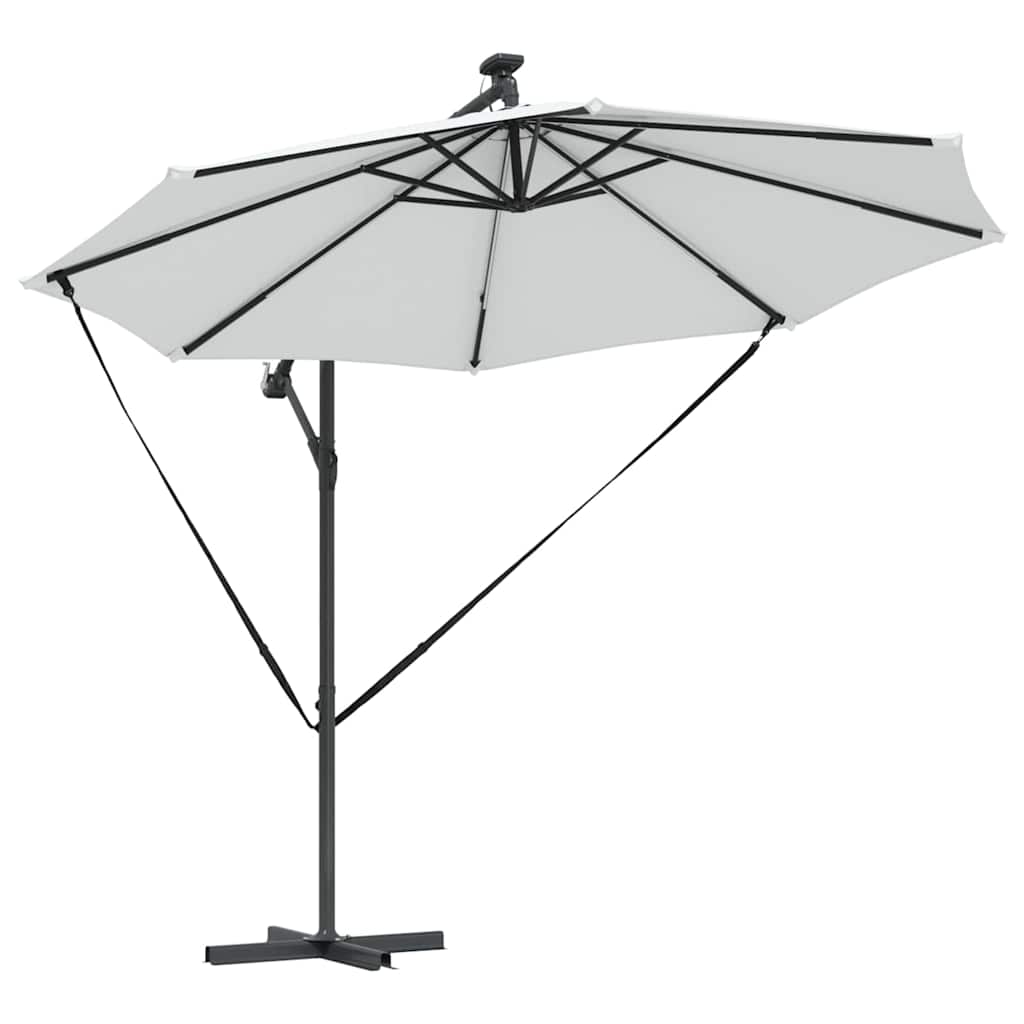 Parasol 294 x 294 x 248 cm Polyester og Aluminium Sandfarvet