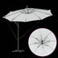 Parasol 294 x 294 x 248 cm Polyester og Aluminium Sandfarvet