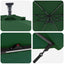Parasol 294 x 294 x 248 cm Polyester og Aluminium Grøn