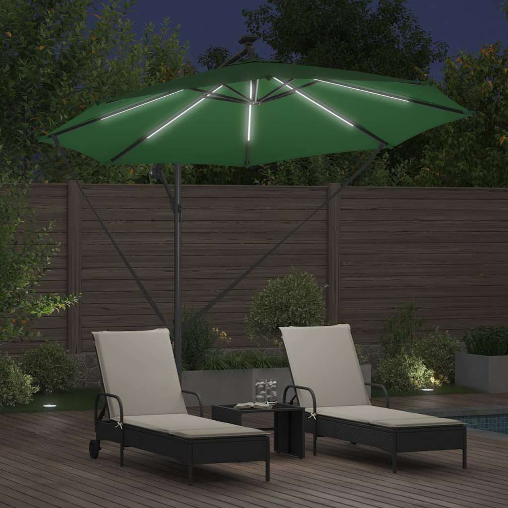 Parasol 294 x 294 x 248 cm Polyester og Aluminium Grøn