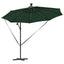 Parasol Grøn 294 x 294 x 248 cm Polyester og Aluminium