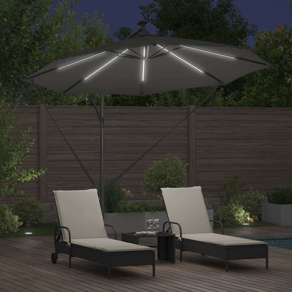Parasol 294 x 294 x 248 cm Polyester og Aluminium Antracit